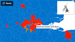 Graphic of UK constituencies